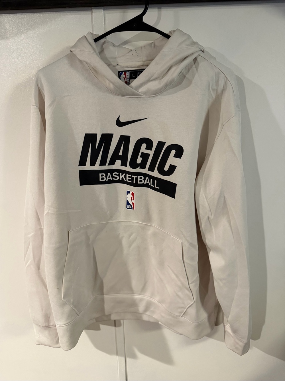 Nike Cream and Black Orlando Magic Basketball Hoodie
